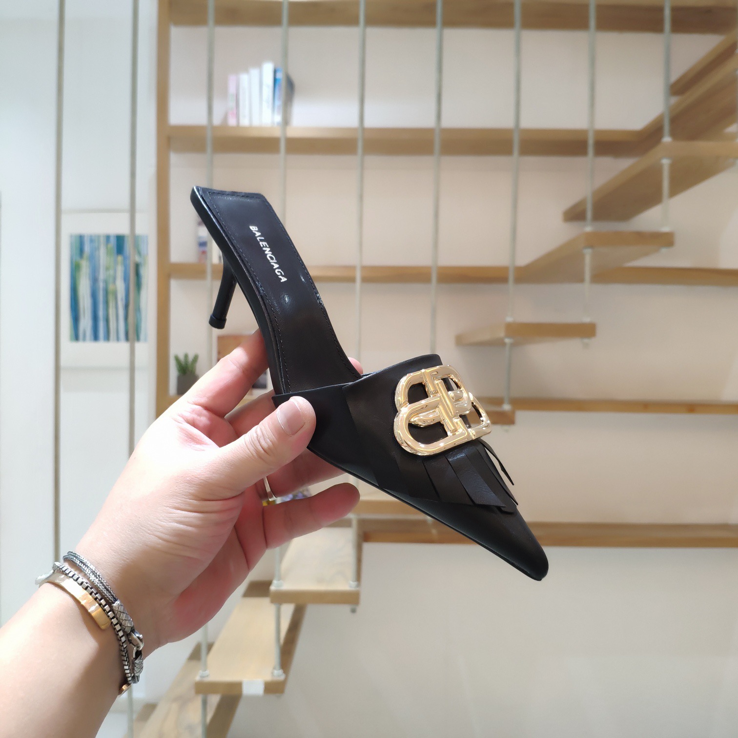 발렌시아가 스퀘어 힐 5.5cm