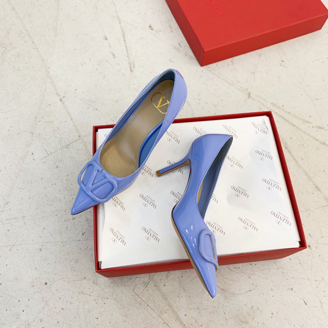 발렌티노 브이로고 펌프스 8cm