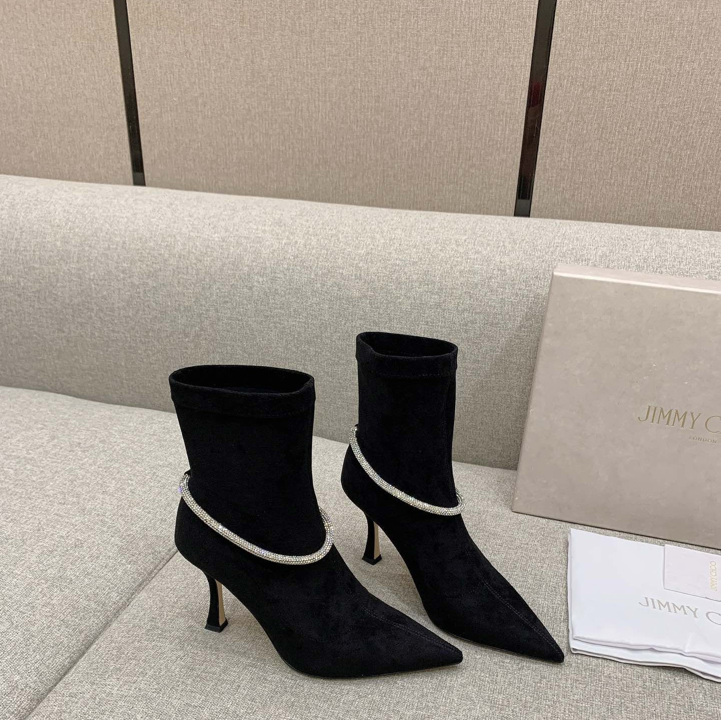 지미추 부츠 리로이 스웨이드 9cm