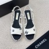 샤넬 백 로고 프린트 샌들 3cm