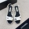 샤넬 백 로고 프린트 샌들 3cm