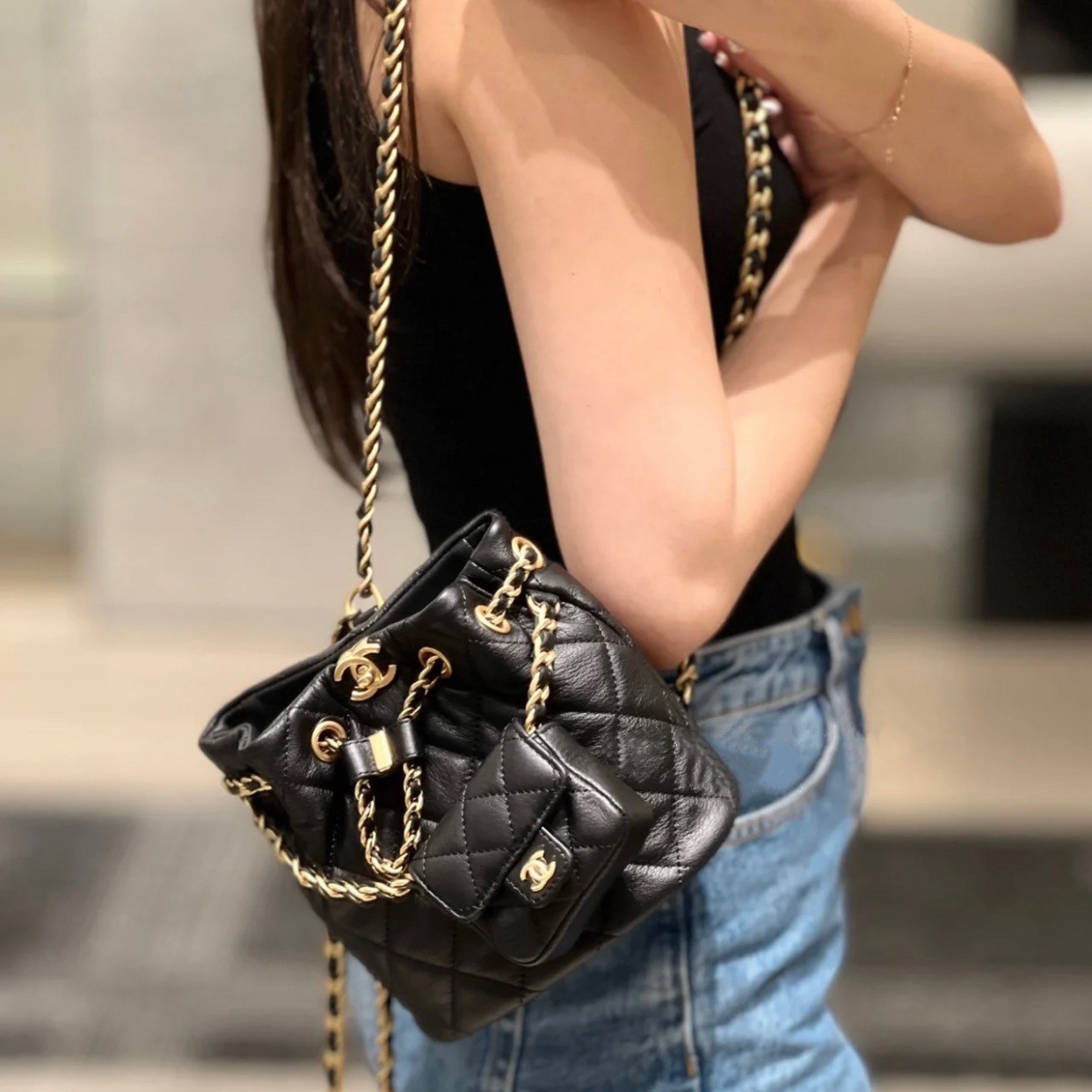 샤넬 미니 호보백