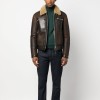 톰포드 남성 Shearling-Trimmed Leather Jacket