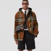 버버리 Check Technical Wool Oversized Duffle 코트