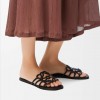 로에베 Petal Anagram slide in soft calfskin