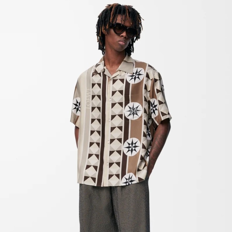 로에베 Short sleeve shirt in silk