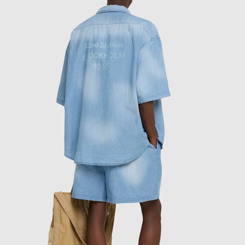 아크네 Setar short sleeve chambray shirt