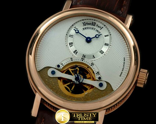 브레게 Jubilee Tourbillon RG/LE White Asian HW 17J -BRE049A