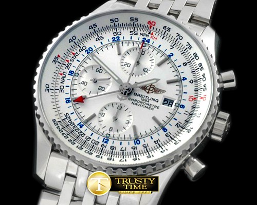 브라이틀링 Navitimer World SS/SS White A7750 -BSW0245A