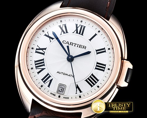 까르띠에 Cle De Cartier Ladies RG/LE White V6F MY9015 -CAR0346