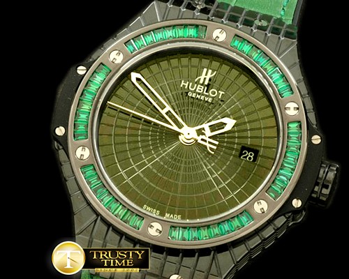 위블로 Caviar Cer/LE Black/Green Asia 2824 -HUB0279C