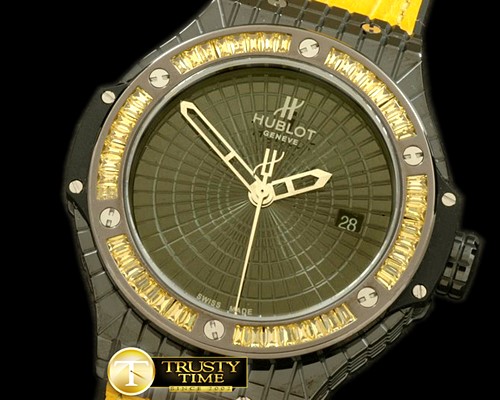 위블로 Caviar Cer/LE Black/Yellow Asia 2824 -HUB0279D