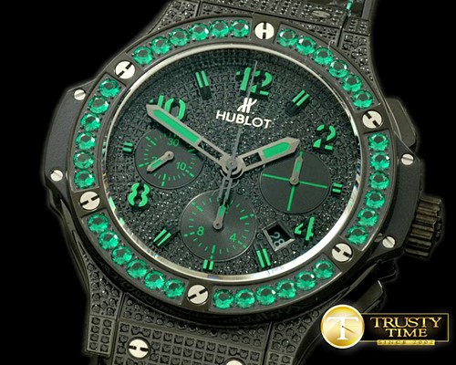 위블로 Big Bang Black Fluo Green PVD/LE A7750 -HUB0295B