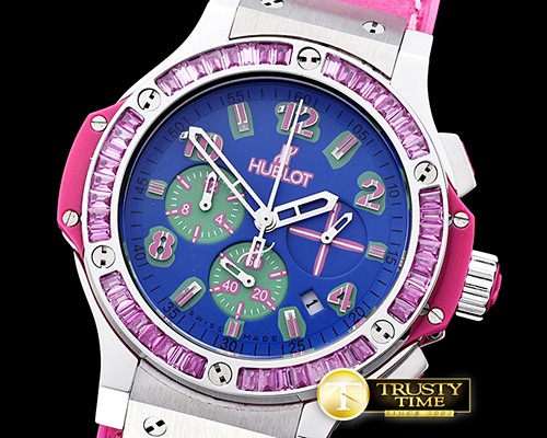 위블로 Big Bang Pop Art 38mm SS/LE Blue/Red Bez OS20 Qtz -HUB0349B