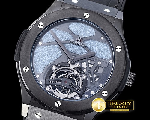 위블로 Classic Fusion 45mm Tourbillon CER/LE Blue Asian 21J -HUB0352B