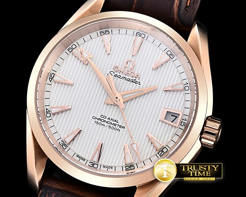 오메가 Aqua Terra 38mm RG/LE White A2836 Mod8500 JHF -OMG0464I