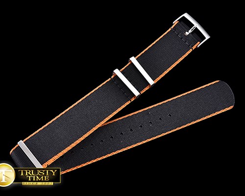 롤렉스 Black/Yellow 22mm Top Quality Nylon Strap -ROLACC024E