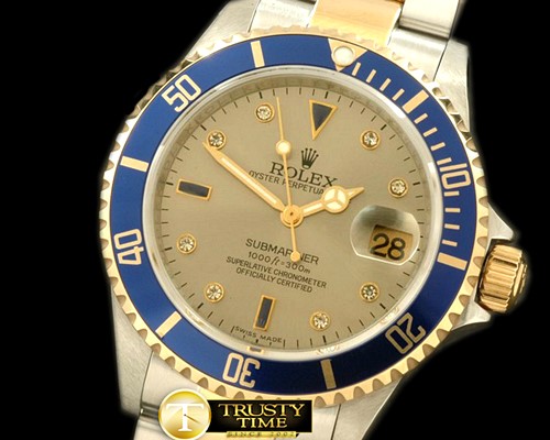 롤렉스 16613 Serti Silver SS/FG TT Sub Asian 2813 -ROLSUB106C