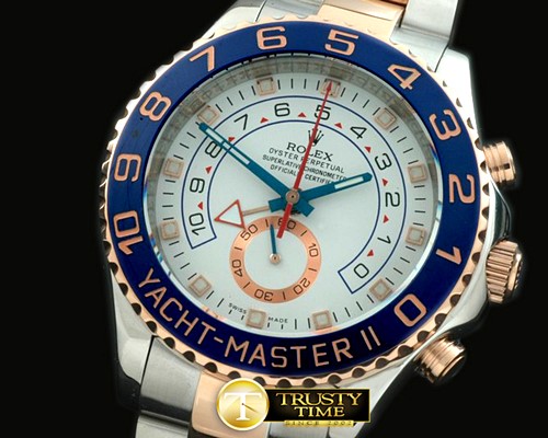 롤렉스 Yachtmaster II (42mm) SS/RG White Asia 7750 -ROLYM075