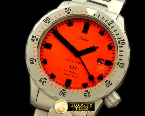SINN U1 JR Limited Ed Automatic SS/SS Red Swiss 2836 -SINN037A