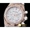 오데마피게 Royal Oak Ladies Chrono RG/RU Wht Stk Diam Bez VK64 -AP0369A