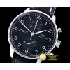 IWC Portuguese Chrono SS/LE Blk/Blk ZF A79350 Mod -IWC0349