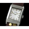 예거 르쿨트르 Reverso Classique SS/LE White Stk Jap Qtz -JL079A