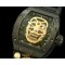 리차드밀 Skull Tourbillon PVD/RU Black Asian 21J Decorated Movt -RM039D