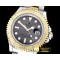 롤렉스 YachtMaster Mens YG/SS Grey BP Asia 2836 Mod3135 -ROLYM097C